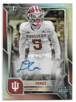 D'Angelo Ponds 1st Autographed Rookie /299 - 2025 Bowman Chrome Indiana Hoosiers - Image 1