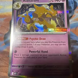 Alakazam MEP 003, Mega Evolution Stamped, Prerelease Pokemon Tcg Promo Mep003 MP - Image 2
