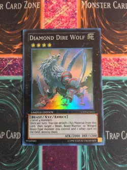 Yu-Gi-Oh! Diamond Dire Wolf CT10-EN012 Limited Super Rare NM - Image 1