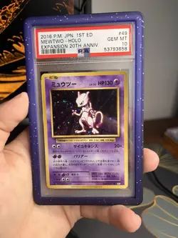 2016 POKEMON JPN EXPANSION 20TH ANV 1ST ED #049 MEWTWO-HOLO PSA 10 - SEND OFFERS - Image 1