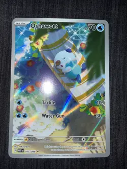 Oshawott Illustration 105/086 Rare IR Pokemon White Flare - Image 1