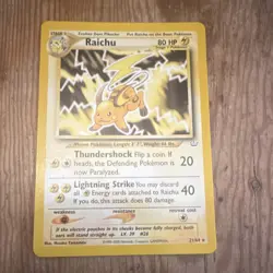 Pokemon TCG Raichu Neo Revelation Rare Regular 21/64 80 HP Stage 1 English - Image 1
