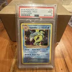 2016 POKEMON XY EVOLUTIONS #34/108 GYARADOS HOLO PSA 9 - Image 1
