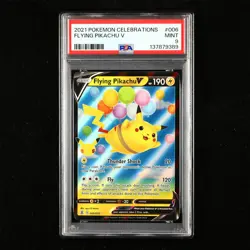 PSA 9 MINT 2021 Pokemon ENG Flying Pikachu V E 006/025 - Image 1