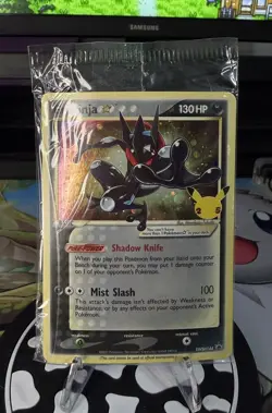 Pokemon TCG Greninja Gold Star SWSH144 Celebrations Black Star Promo Card Sealed - Image 1