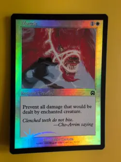 Muzzle Enchant creature Mercadian Masques. FOIL. Magic the Gathering Card. - Image 1