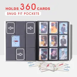 9-Pocket Card Album Holds 360 Sports/Game Cards Side-Loading Durable Binder - Image 2