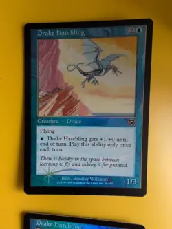 Drake Hatchling x2 Drake Mercadian Masques. FOIL. Magic the Gathering Card. - Image 5