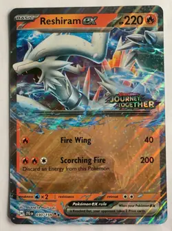 Pokemon TCG: JUMBO Reshiram ex 030/159 (Journey Together Stamped) Promo Card - Image 1