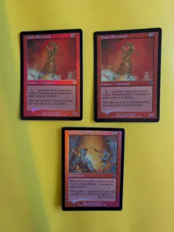 Cinder Elemental x2 & Furious Assualt Mercadian Masques. FOIL. MTG 3 Card. - Image 1