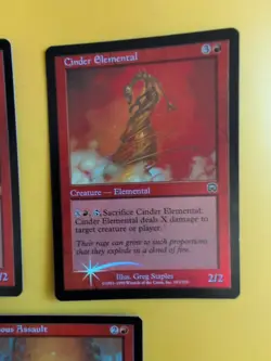 Cinder Elemental x2 & Furious Assualt Mercadian Masques. FOIL. MTG 3 Card. - Image 3