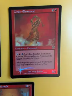 Cinder Elemental x2 & Furious Assualt Mercadian Masques. FOIL. MTG 3 Card. - Image 4