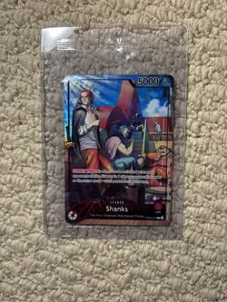 One Piece Shanks Leader PSA Promo Card Exclusive OP09-001 Sealed - Image 1