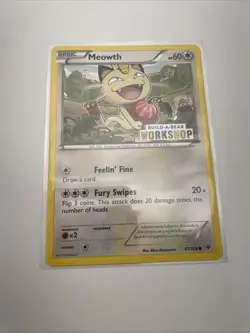 Pokemon TCG Meowth Promo Card 67/108 Build-A-Bear Workshop 2015 - Image 1
