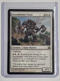 Stonehewer Giant Morningtide MTG Magic the Gathering Rare White Giant Creature - Image 3