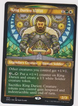 KING DARIEN XLVIII X1 RARE N-MINT MTG MAGIC DOMANARIA UNITED BORDERLESS - Image 1