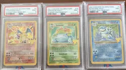 Pokemon Celebrations Big 3 Set Graded PSA 9 / Charizard - Blastoise - Venusaur - Image 1