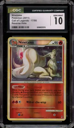 Pokemon Ninetales Call of Legends Reverse Holo Rare #17 CGC 10 Gem Mint - Image 1