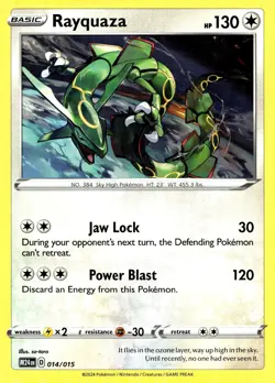 Rayquaza #014/015 McDonald's Promos 2024 Near Mint or Better - Pokemon Card - Image 1