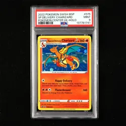 PSA 9 MINT 2022 Pokemon ENG Special Delivery Charizard D SWSH075 Promo - Image 1