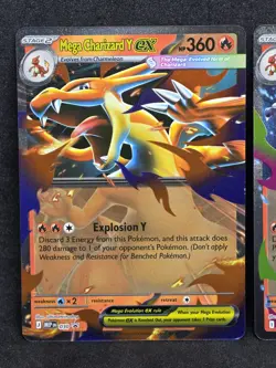 Pokemon TCG Mega Charizard ex X MEP 029 and Y MEP 030 Black Star Promo Bundle - Image 2