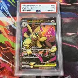 2025 POKEMON PFL EN-PHANTASMAL FLAMES ULTRA RARE #115 MEGA LOPUNNY EX PSA 9 - Image 1