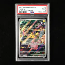 PSA 9 MINT 2023 Pokemon ENG Pikachu G MEW EN 173/165 Illustration Rare - Image 1