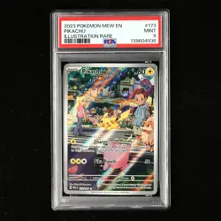 PSA 9 MINT 2023 Pokemon ENG Pikachu G MEW EN 173/165 Illustration Rare - Image 2