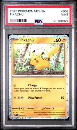 2025 POKEMON M24 EN-MCDONALD'S COLLECTION 002 PIKACHU PSA 9 - Image 1