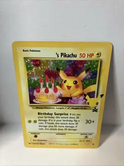 Pokemon Celebrations Classic Collection Birthday Pikachu 24/53 Stamped Holo NM - Image 1