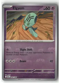 Pokemon Elgyem (Master Ball Pattern) 040/086 Holo SV: Black Bolt Common - Image 1