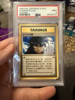 1999 POKEMON JPN GYM 2 TRAINER SABRINA'S GAZE PSA 9 - Image 1