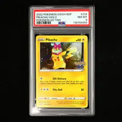 PSA 8 NM-MT 2022 Pokemon ENG Pikachu F SWSH234 Promo - Image 2