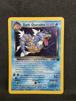 Vintage Pokemon TCG - Team Rocket - Unlimited Dark Gyarados 8/82 Holo: LP-/MP+ - Image 1
