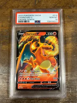 POKEMON 2023 SWSH Crown Zenith CHARIZARD V #018 PSA 10 Gem Mint RARE - Image 1