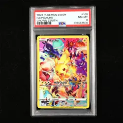 PSA 8 NM-MT 2023 Pokemon ENG Pikachu F 160/159(2) - Image 1