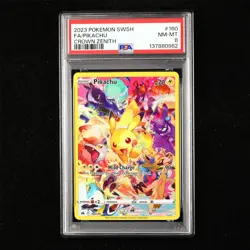 PSA 8 NM-MT 2023 Pokemon ENG Pikachu F 160/159(1) - Image 1