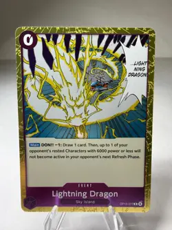 Lightning Dragon OP15-077 Rare Foil One Piece Adventure on Kami's Island - Image 1