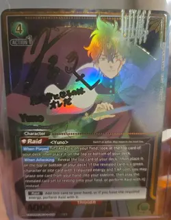 Union Arena Black Clover _ SR☆☆ SIGNED Yuno _ Foil - Image 1