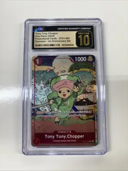 Tony Tony Chopper CGC PRISTINE 10 Card One Piece 1st English ST01-006 - Image 1