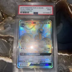 2019 Pokemon SM Hidden Fates SV77 Full Art Altaria GX PSA 9 Mint Graded Card! - Image 2