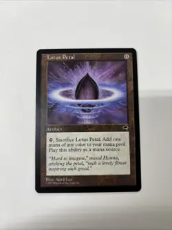 MTG Tempest Lotus Petal Card Magic The Gathering - Image 1