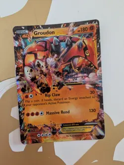 Pokemon Groudon TCG Primal Clash Holo Card 85/160 EX Rare - Image 1