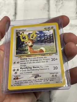 Pokemon Stantler 76/111 Common Pokemon Card NM Vintage Vtg Nintendo TCG WOTC - Image 2