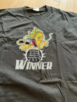 T-shirt DragonBall Z DBZ CCG CARD Tournament WINNER ULTRA RARE UR Black Style - Image 1