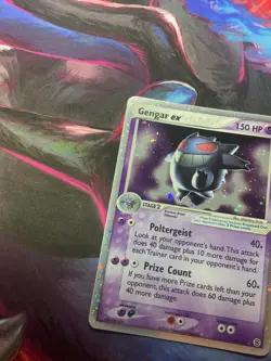 Pokemon Card Gengar ex 108/112 Firered & Leafgreen Holo Rare Near Mint X2 Swirl - Image 5