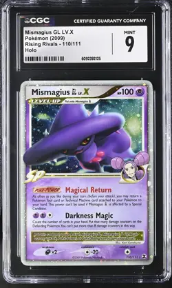 CGC 9 MINT Mismagius GL LV.X 2009 Rising Rivals 110/111 Holo Pokemon Card - Image 1