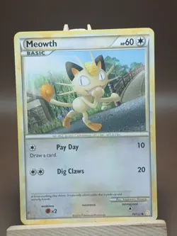 HP Meowth 75/123 - HeartGold & SoulSilver - Pokemon Card - Image 1