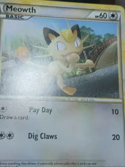 HP Meowth 75/123 - HeartGold & SoulSilver - Pokemon Card - Image 5
