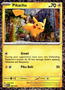 Pikachu #006/015 McDonald's Promos 2023 Near Mint or Better - Pokemon Card - Image 1
